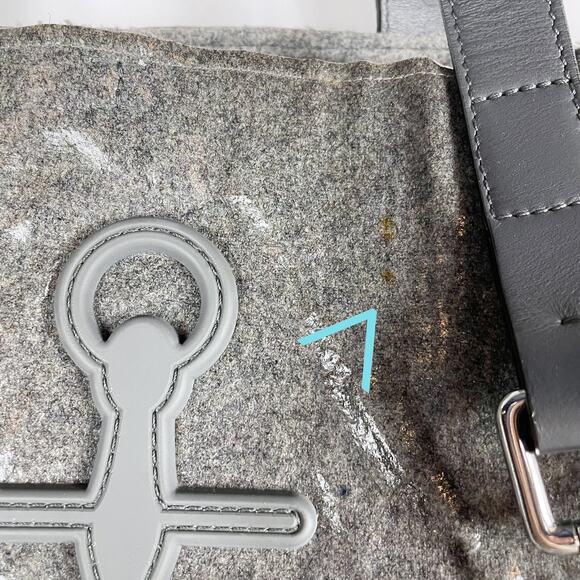 JW Anderson Belt Tote‎ Bag Gray Double Strap Leather Details - Picture 4 of 15